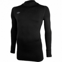 терморубашка umbro crew base layer cold дл. рукав, воротн. (060) черная