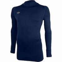 терморубашка umbro crew base layer cold дл. рукав, воротн. (y70) т.синяя