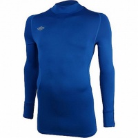 терморубашка umbro crew base layer cold дл. рукав, воротн. (030) синяя